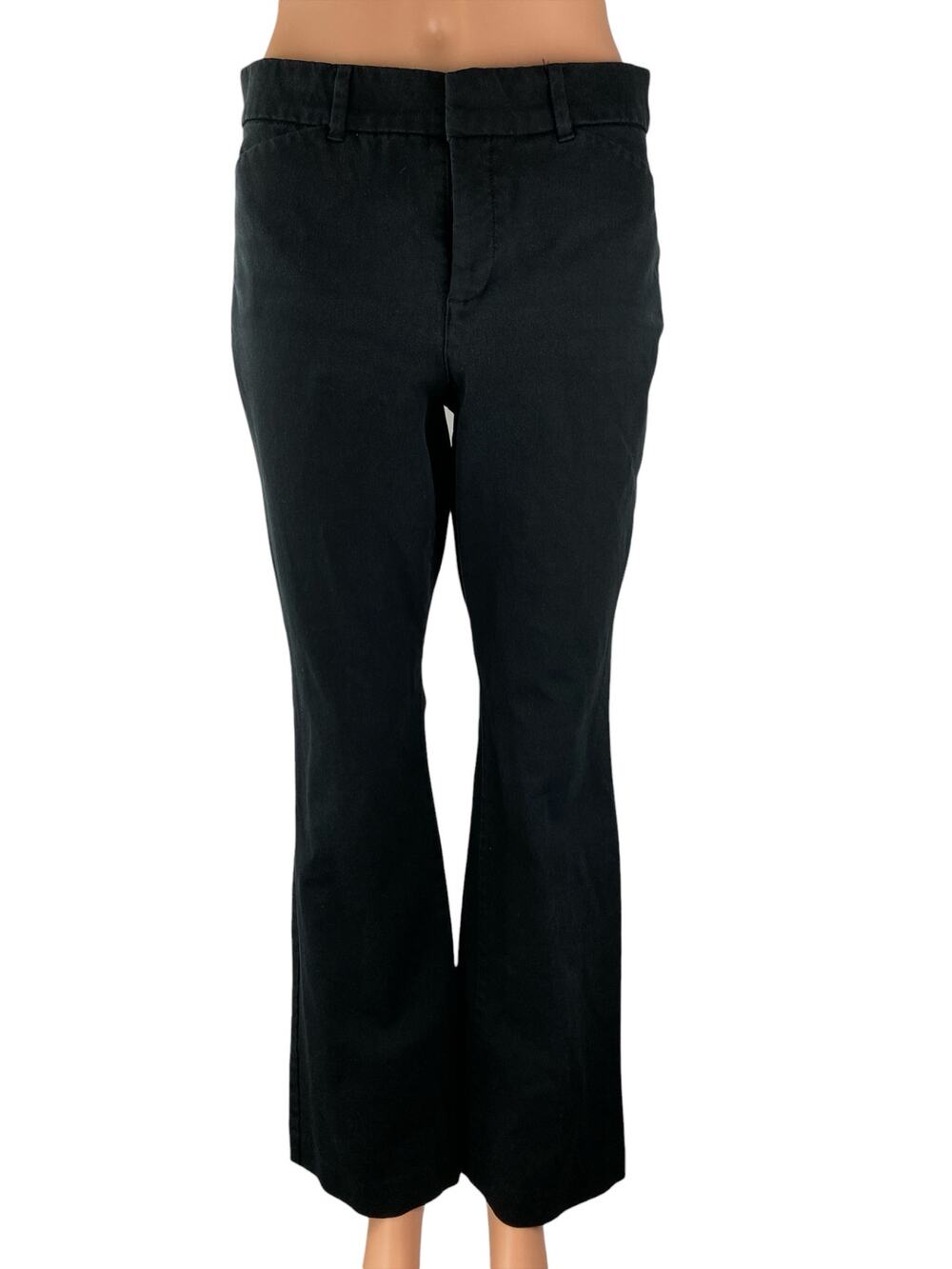 Old Navy Pixie Women's Black High Waisted Flared Bootcut Trousers Pants Size 8